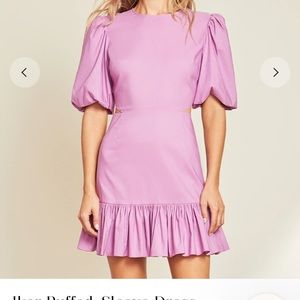 Veronica Beard Íker Puff Sleeve Cutout Dress
